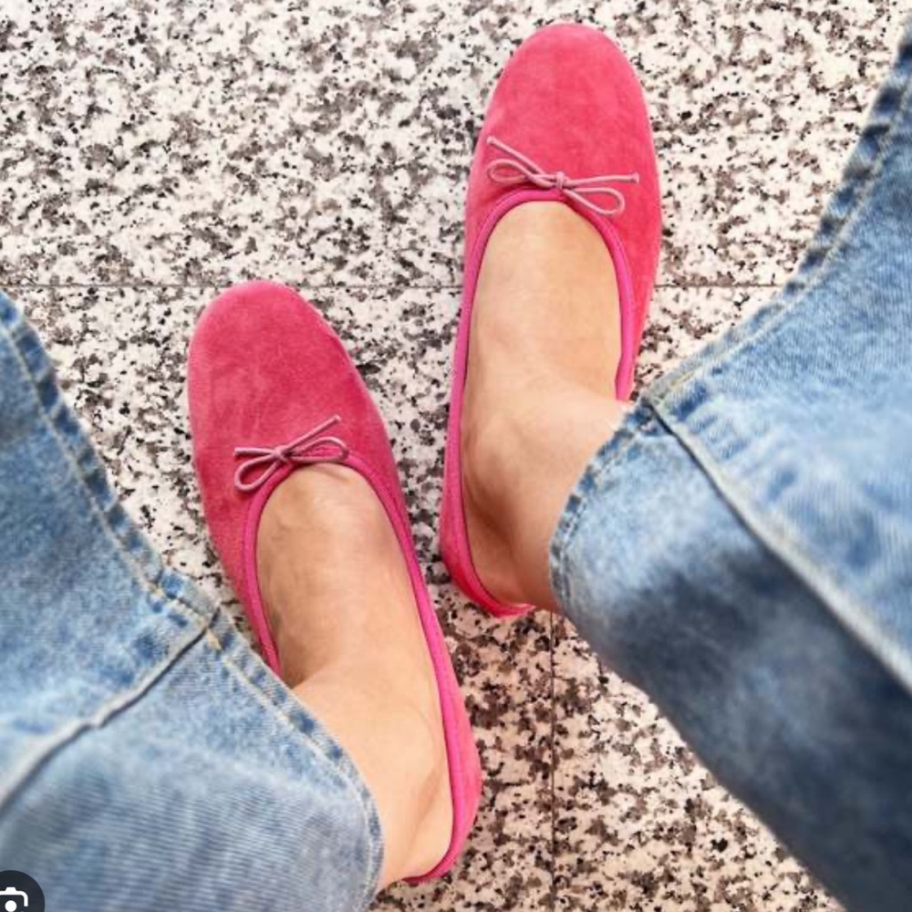 BNIB LOLO Ballerina Volcano Ballerina Suede flats in color Fandango size 38.5 - Picture 2 of 7